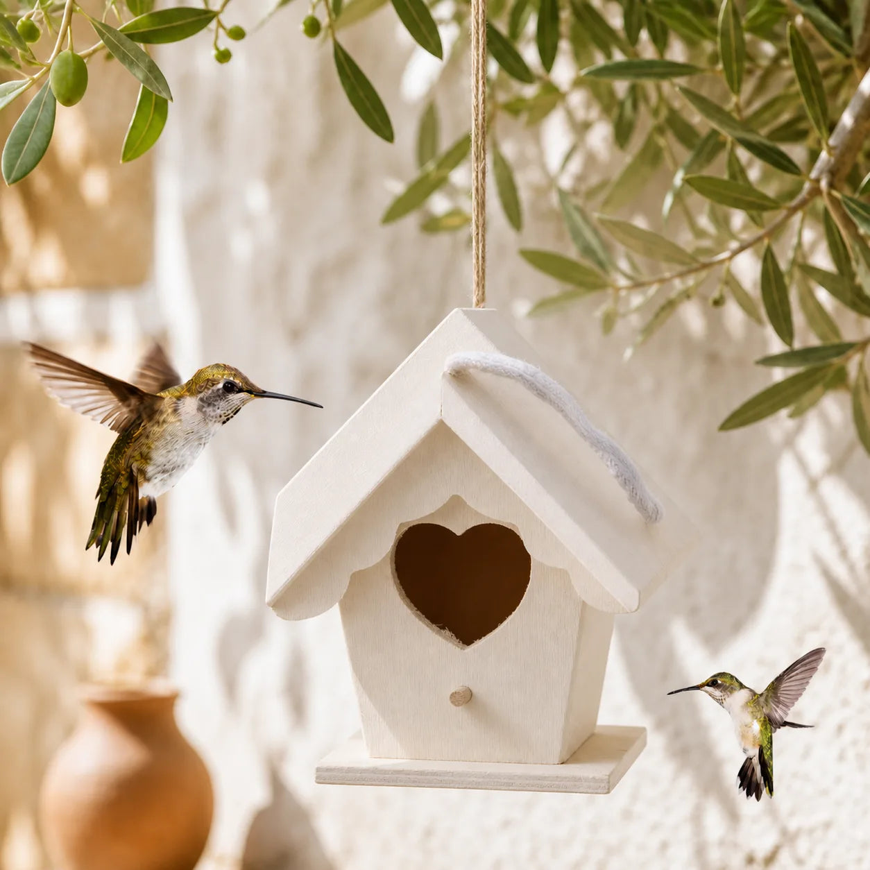 Mini vogelhuisje geschulpt