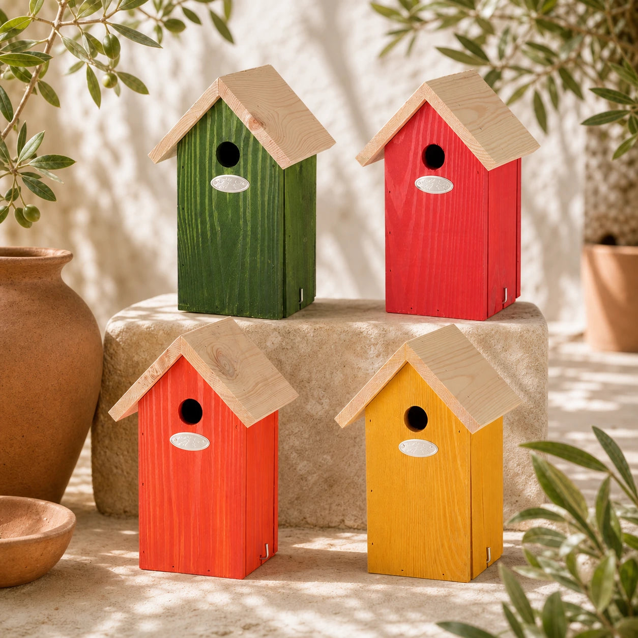 Vogelhuisje colours natuurlijk gemengd