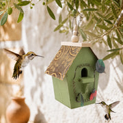 Vogelhuisje landelijk van stammen groen
