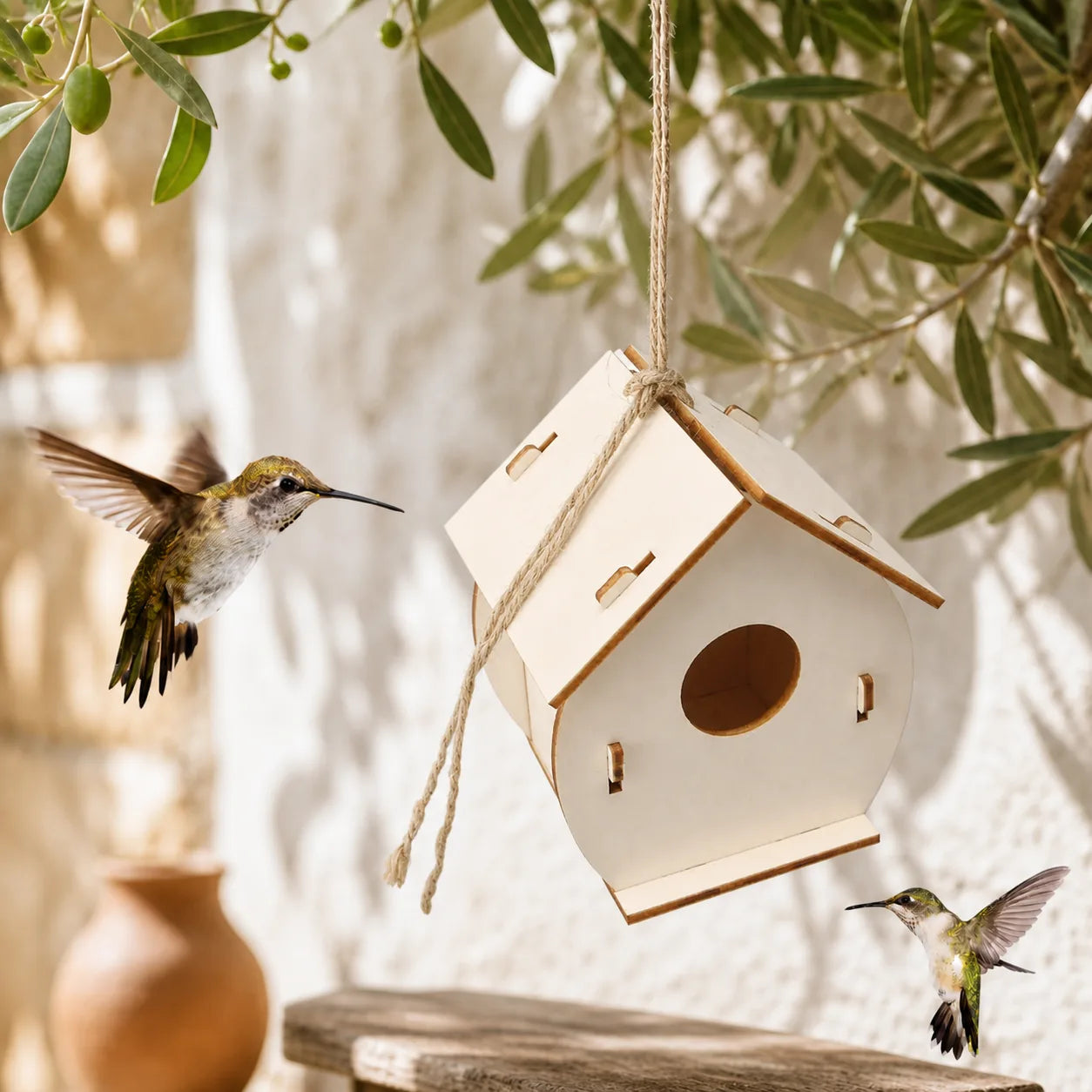 Vogelhuisje afgerond creatief