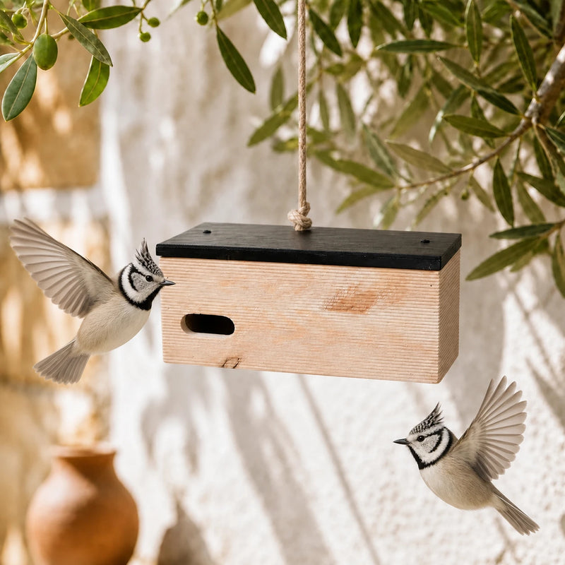 Vogelhuisje wand-mounted met ingang horizontale