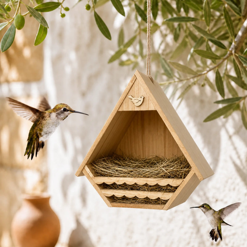 Vogelhuisje driehoek hout