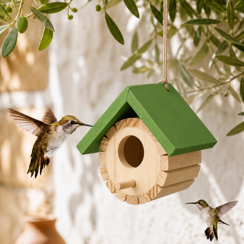 Vogelhuisje zeshoek kleurrijk