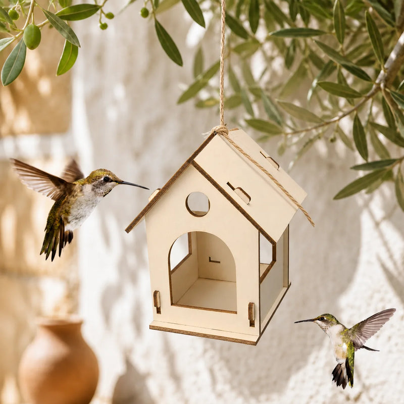 Vogelhuisje open creatief