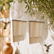 Set van 2 vogelhuisjes met bats 22 × 12 × 34 cm