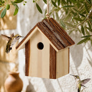 Vogelhuisje dak van schors