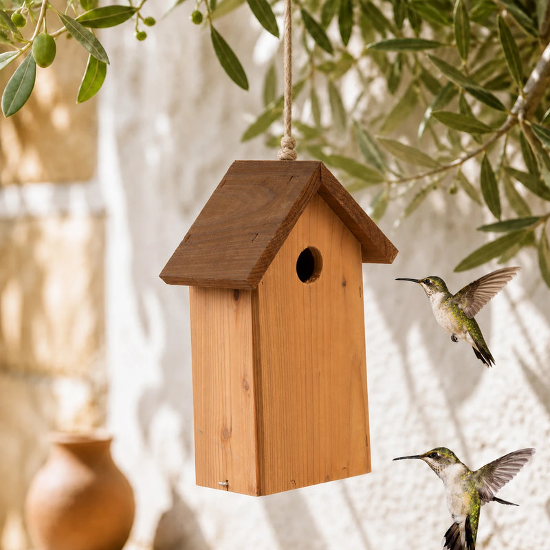 Houten vogelhuisje Douglas-spar