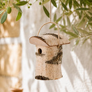 Vogelhuisje van berk klein model