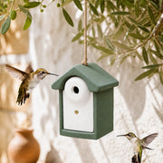 Vogelhuisje groen van houtbeton 28 mm