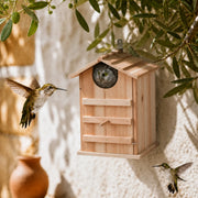 Houten vogelhuisje van spar