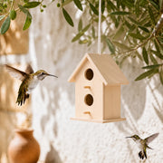Hangend vogelhuisje decoratief van hout