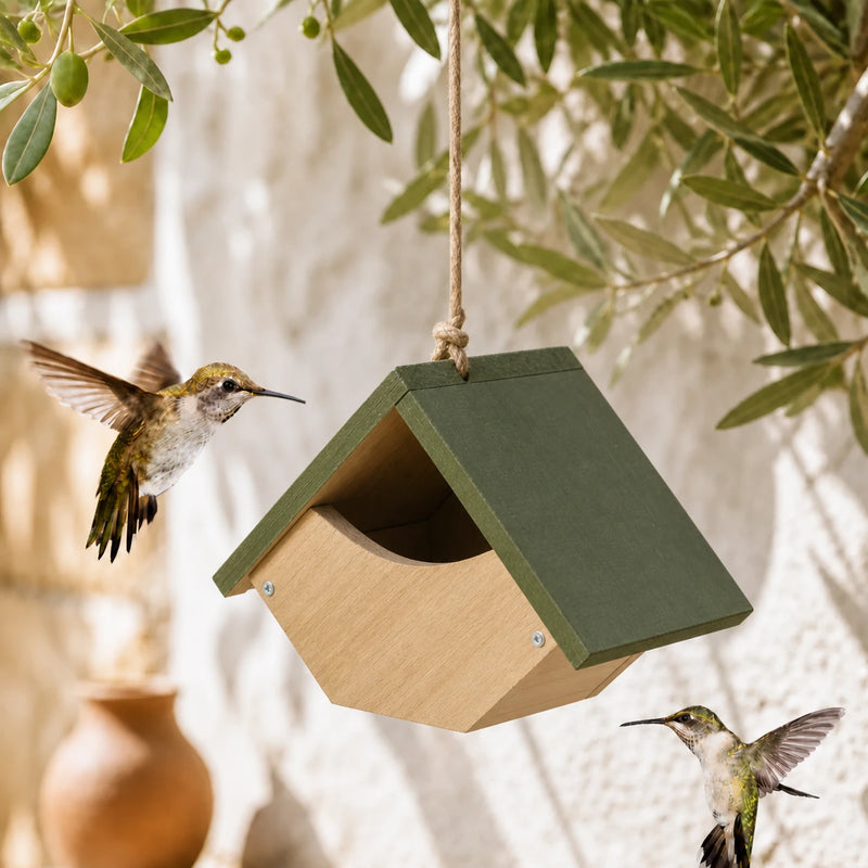 Vogelhuisje semi-open van hout FSC