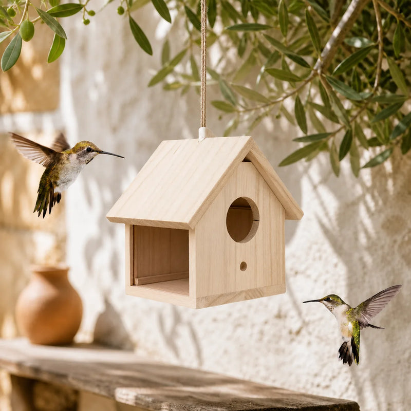 Vogelhuisje venster zij