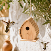 Houten vogelhuisje flame