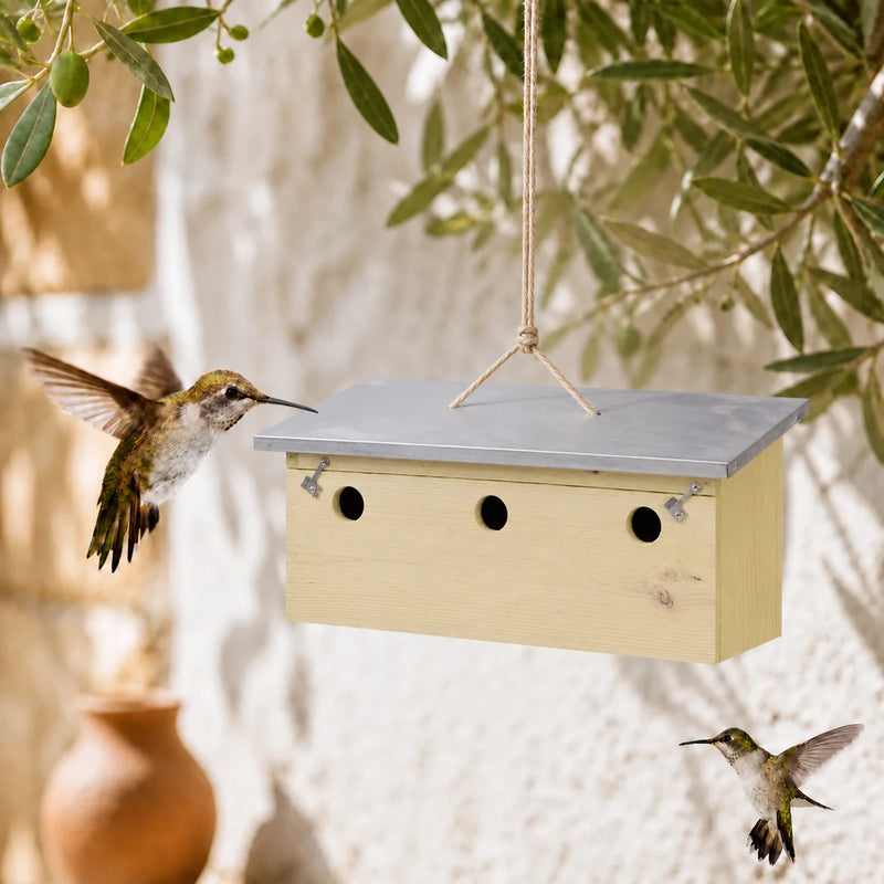 Vogelhuisje horizontaal van hout grenen FSC®