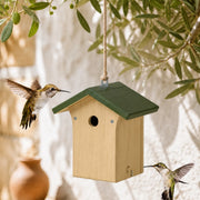 Houten vogelhuisje natuurlijk ingang 28 mm
