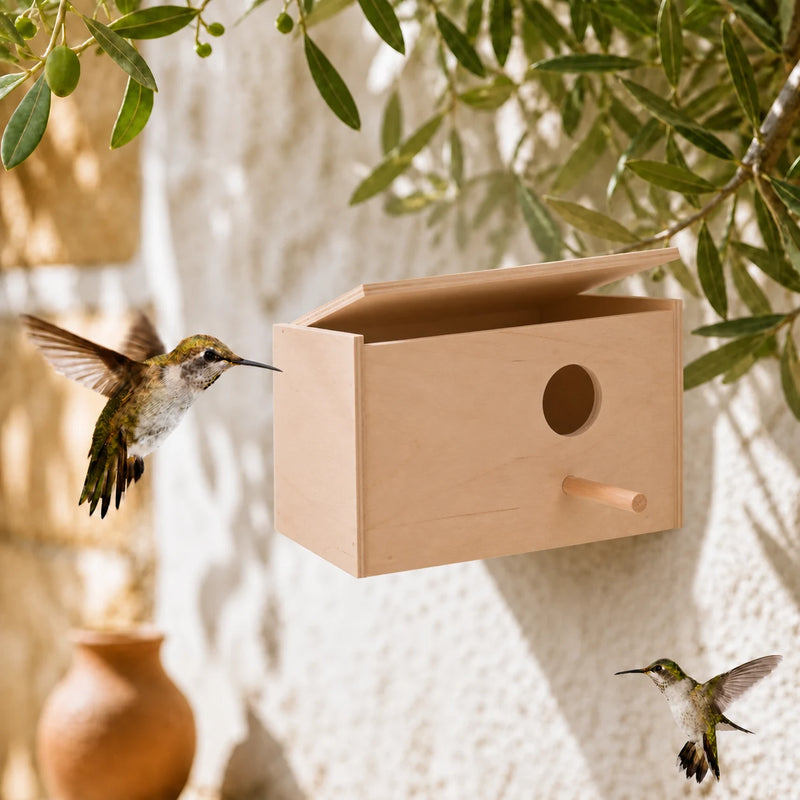 Houten vogelhuisje premium