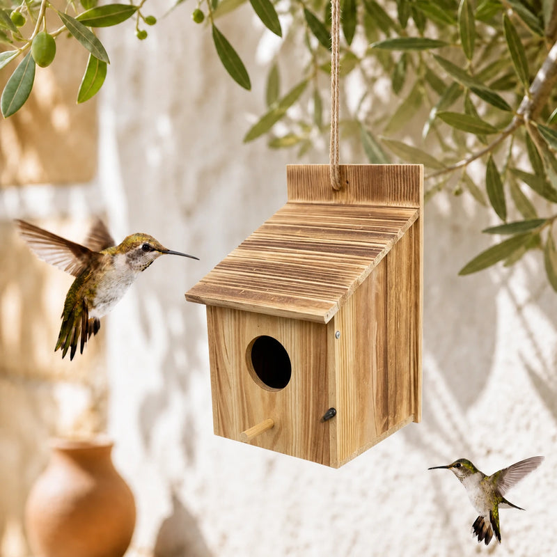 Vogelhuisje hoog hout