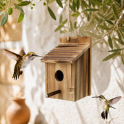 Vogelhuisje afdak gebrand