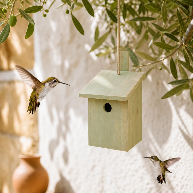 Kit vogelhuisje van hout met monteren