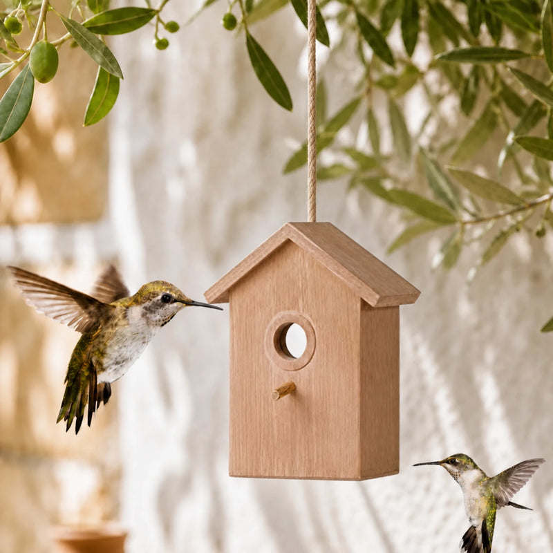 Vogelhuisje observatie van hout met voorkant eenvoudig