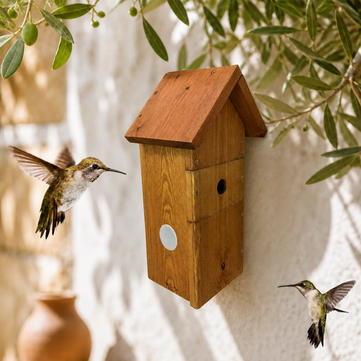 Vogelhuisje geschikt voor camera zonne-energie