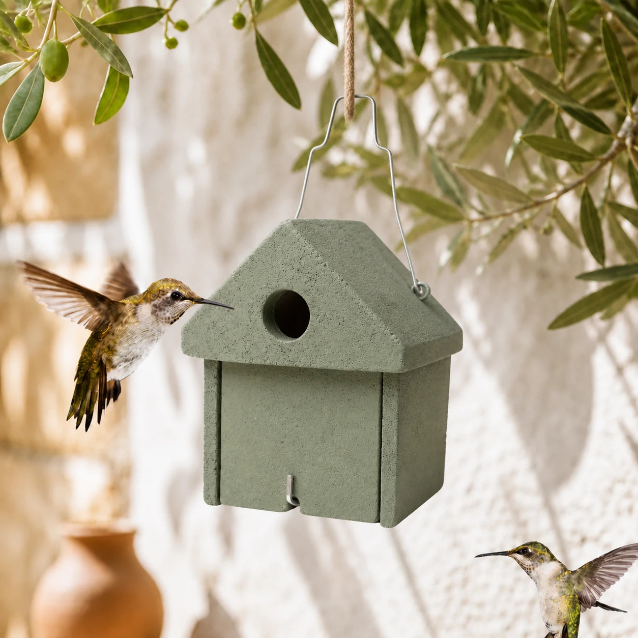 Vogelhuisje groen ingang 45 mm