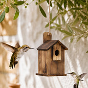 Vogelhuisje van spar bruin formaat 24,5 × 13 × 13 cm