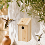 Hangend vogelhuisje van spar
