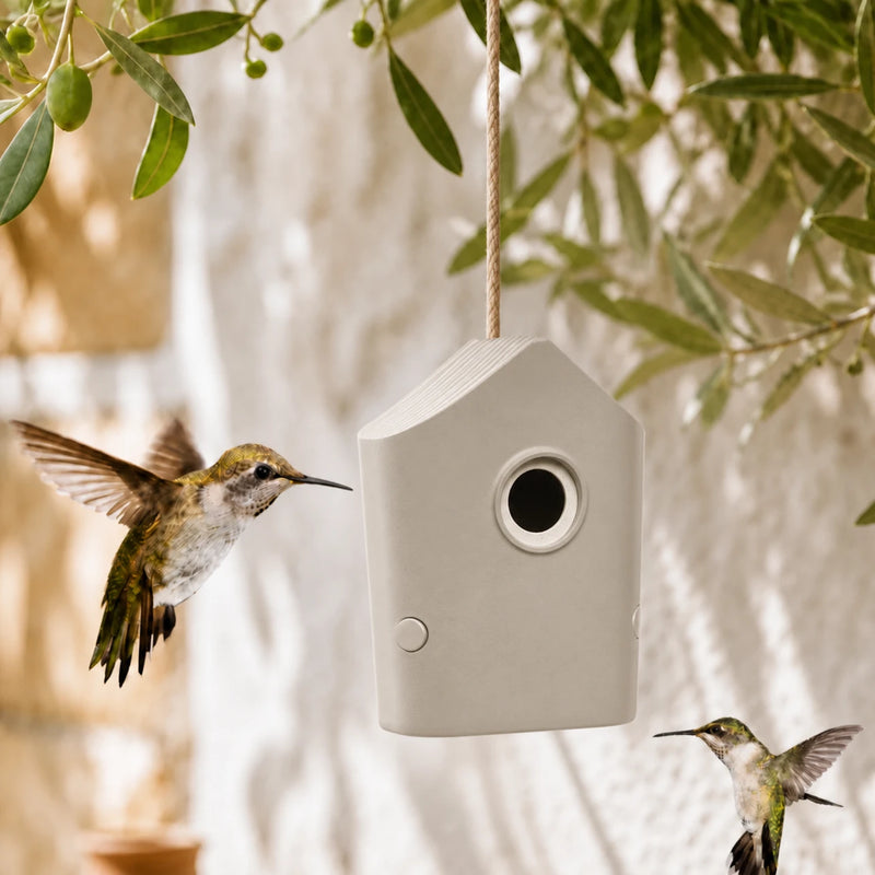 Vogelhuisje beige formaat 23 × 18 × 18 cm