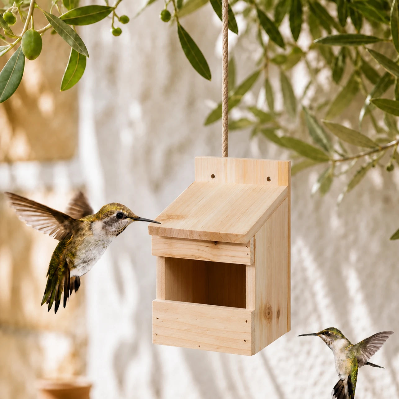 Vogelhuisje van spar bruin formaat 20 × 12 × 15,5 cm