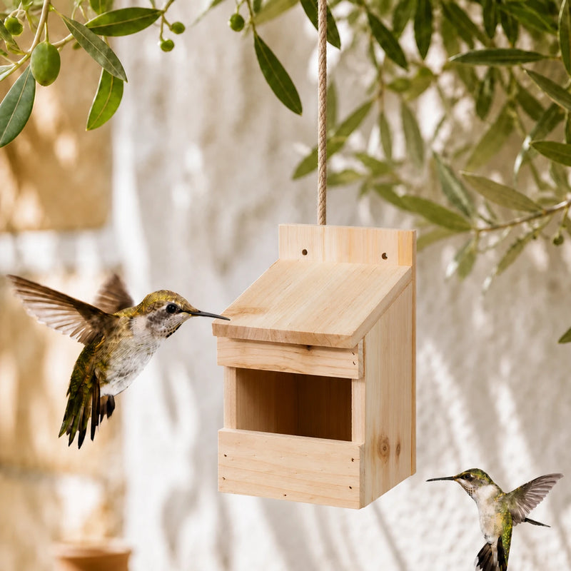 Vogelhuisje van spar bruin formaat 20 × 12 × 15,5 cm