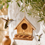 Houten vogelhuisje bruin licht