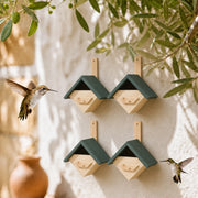 Set van 4 vogelhuisjes 24 × 16 × 30 cm