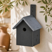 Vogelhuisje grijs met zinken dak dubbel slope