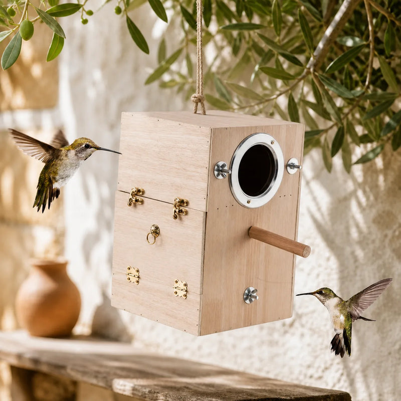 Vogelhuisje dubbel deur