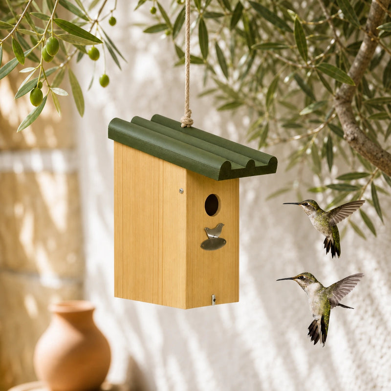 Vogelhuisje minimalistisch van hout