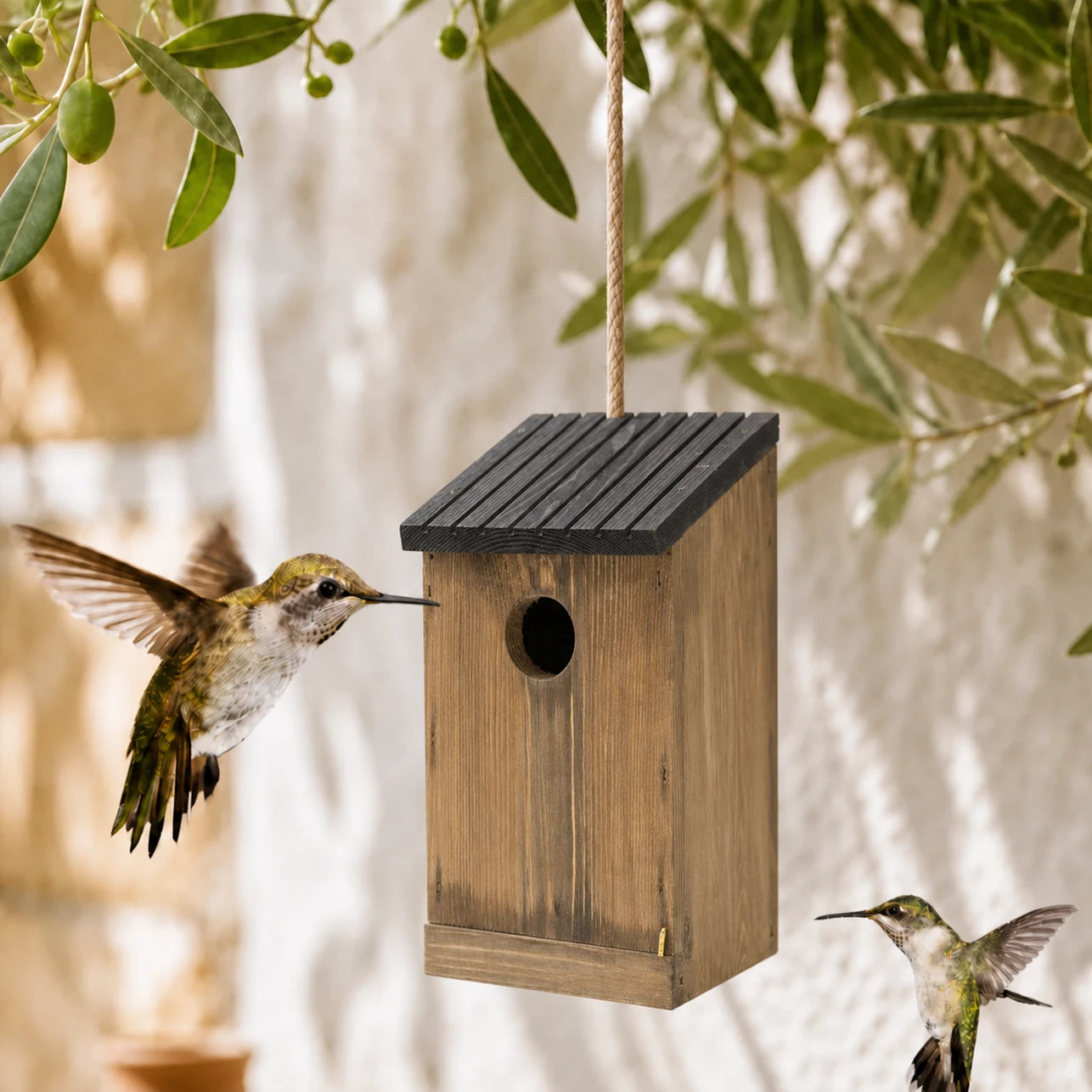 Vogelhuisje van grenen
