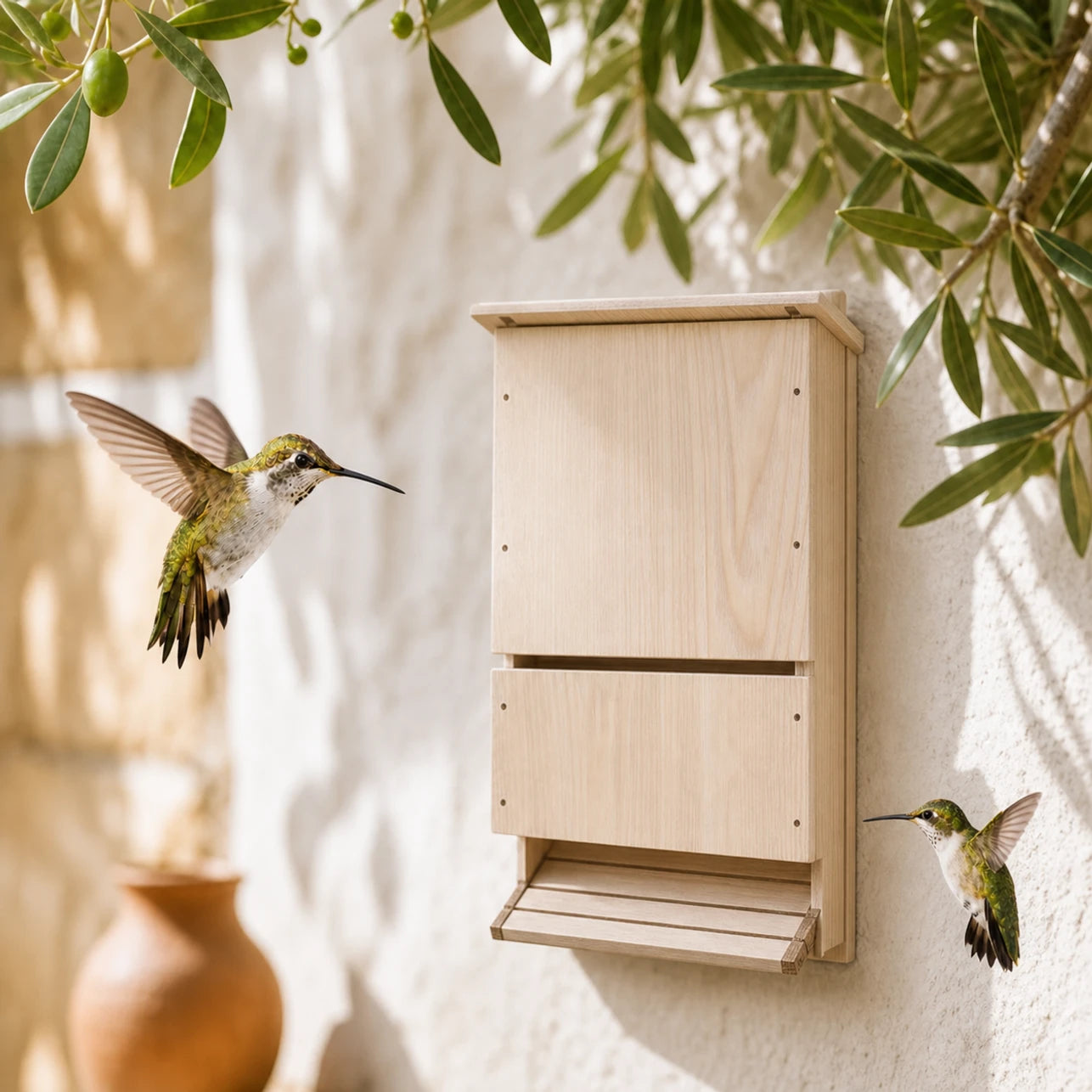 Houten vogelhuisje