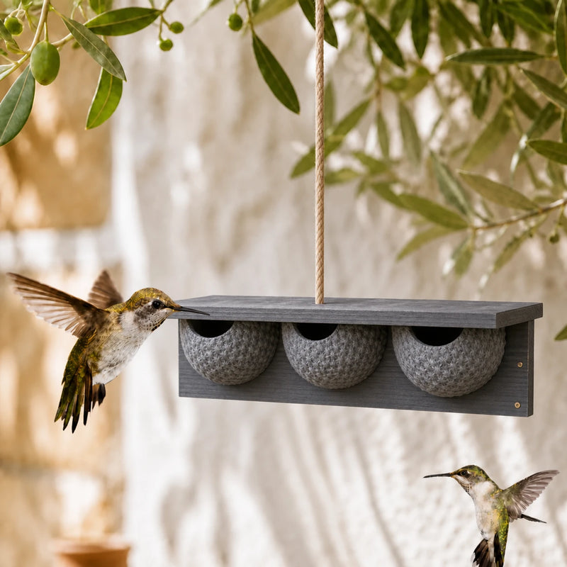 Vogelhuisje observatie van hout antraciet formaat 75 × 17 × 15 cm