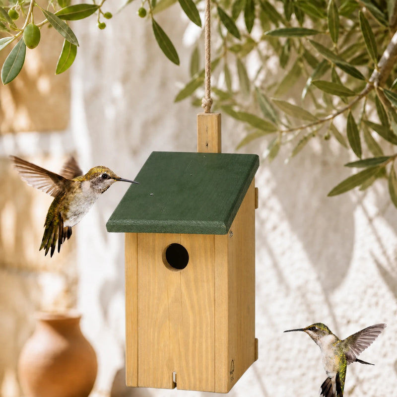 Vogelhuisje met spiegel ingang 32 mm