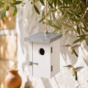 Vogelhuisje wit compact met dak plat 30 mm