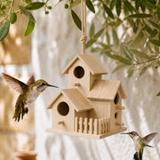 Set van 3 vogelhuisjes van hout formaat 20 × 17 × 17 cm
