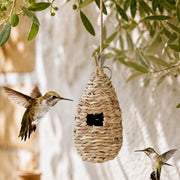 Vogelhuisje van wilg beige