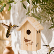 Vogelhuisje gegraveerd met ingang 30 mm