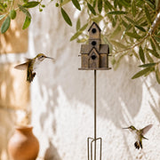 Groot vogelhuisje vogels huis met plant 166x20x28cm