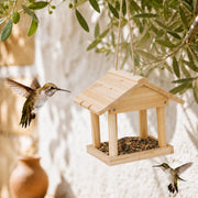 Hangend vogelhuisje van hout