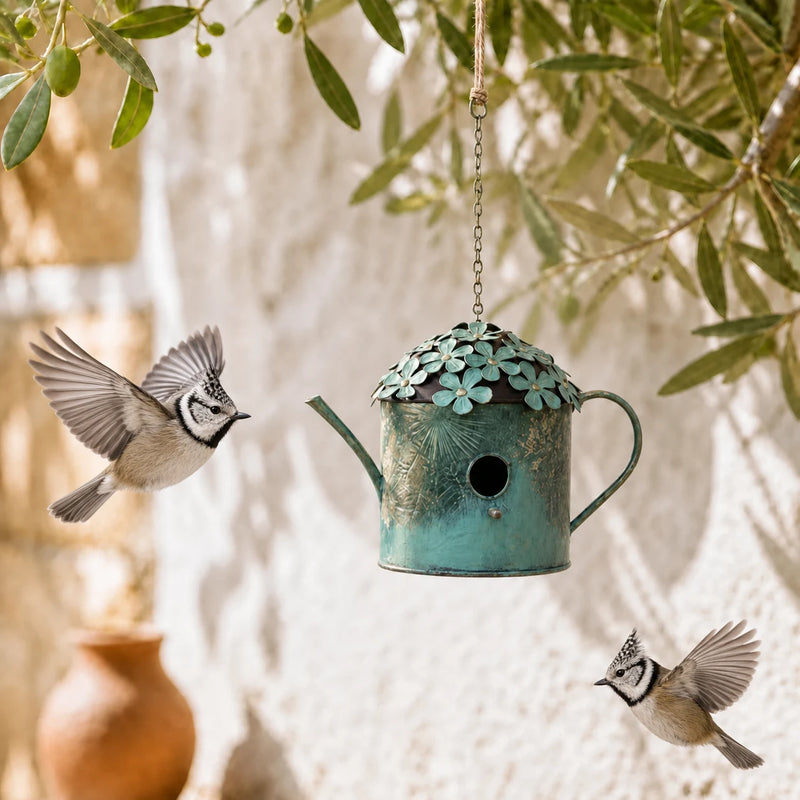 Vogelhuisje watering-can hangend