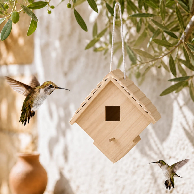 Vogelhuisje vierkant hangend