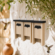 Set van 3 vogelhuisjes met bats